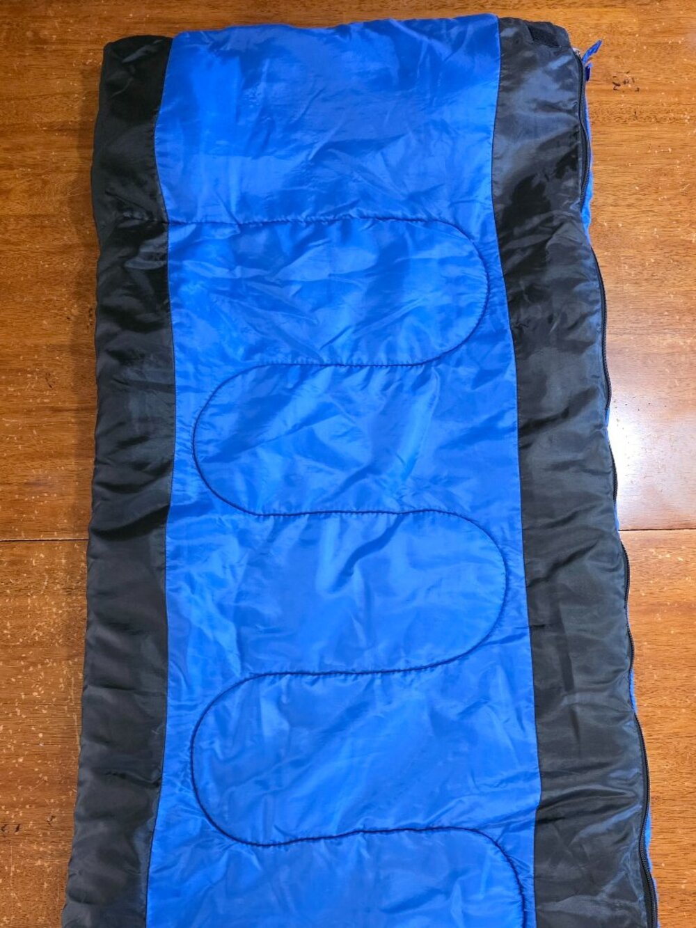 Cabela's Kids Sleeping Bag Blue and Black 54x24 Comfort Rating 45-50 Degrees